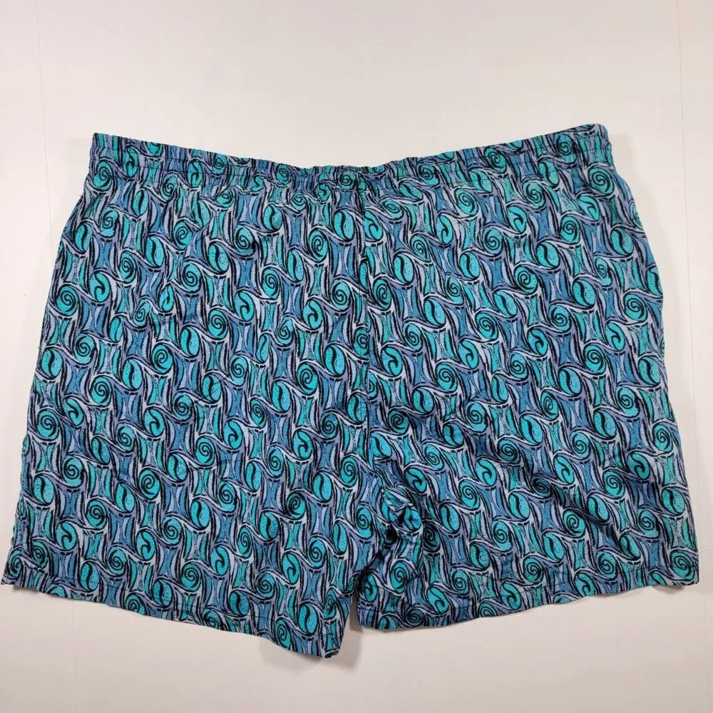 VTG Croft & Barrow Swimming Trunks Nylon Retro‎ Multi Color Size Medium